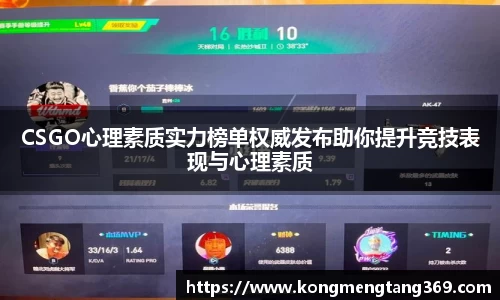 CSGO心理素质实力榜单权威发布助你提升竞技表现与心理素质